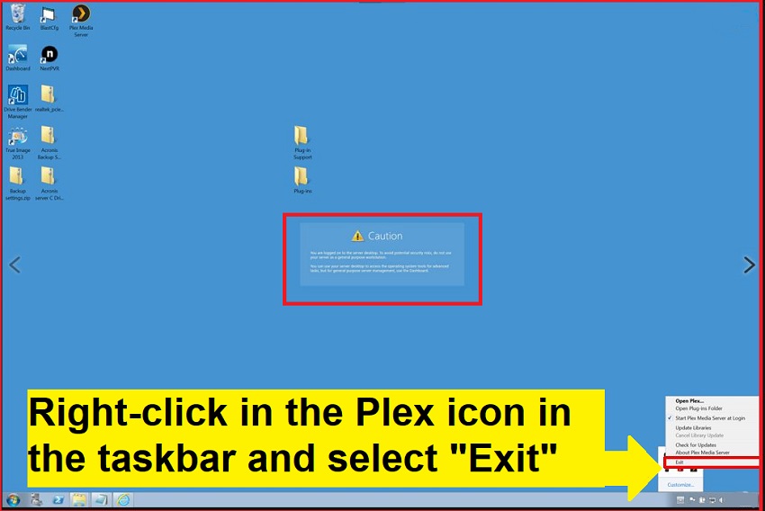 plex server settings unavailable