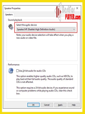Use Right Audio Output Device