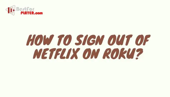 How To Sign Out Of Netflix On Roku