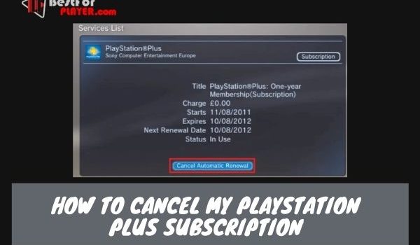 How to cancel my playstation plus subscription