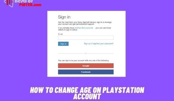 How to change age on playstation account