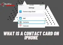 What is a contact card on iphone