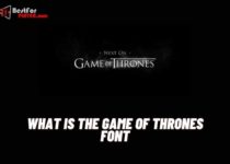 What is the game of thrones font