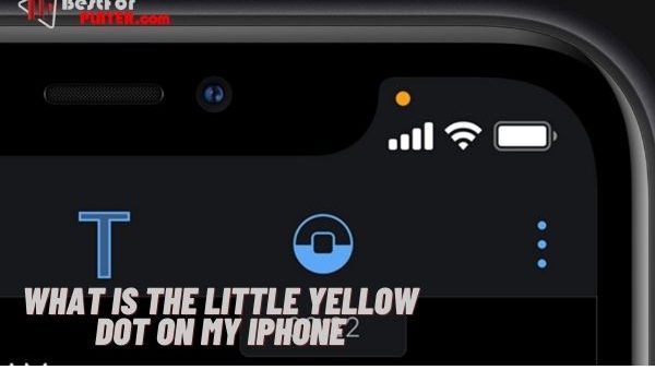What is the little yellow dot on my iphone