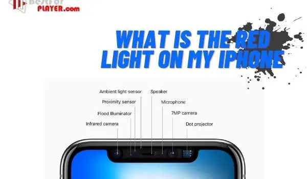 What is the red light on my iphone