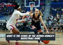 What is the score of the uconn womenGÇÖs basketball game