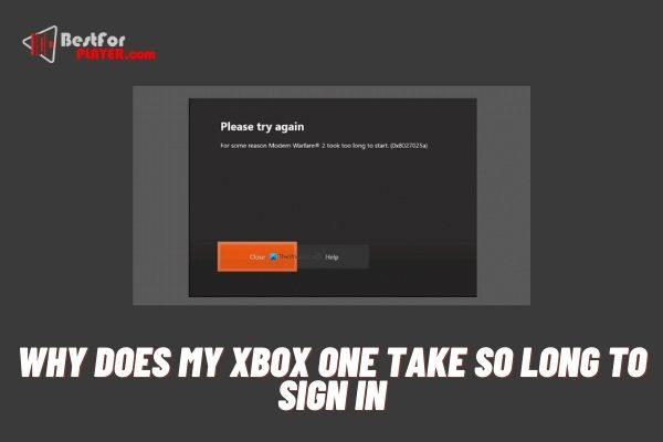Why does my xbox one take so long to sign in