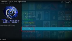 how to install tempest addon on kodi 